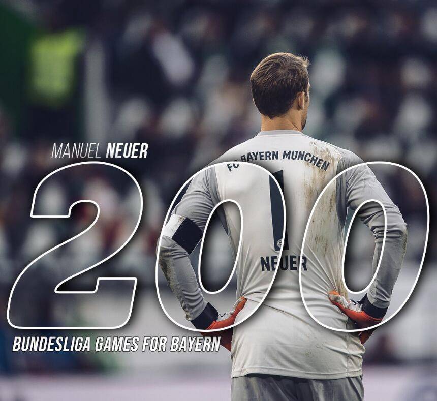  诺伊尔达成德甲百次零封里程碑创历史